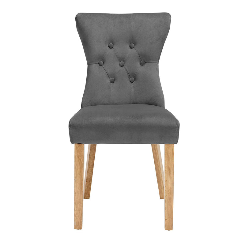 LPD Dining Chairs Naples Dining Chair Steel Grey (Pack of 2) Bed Kings