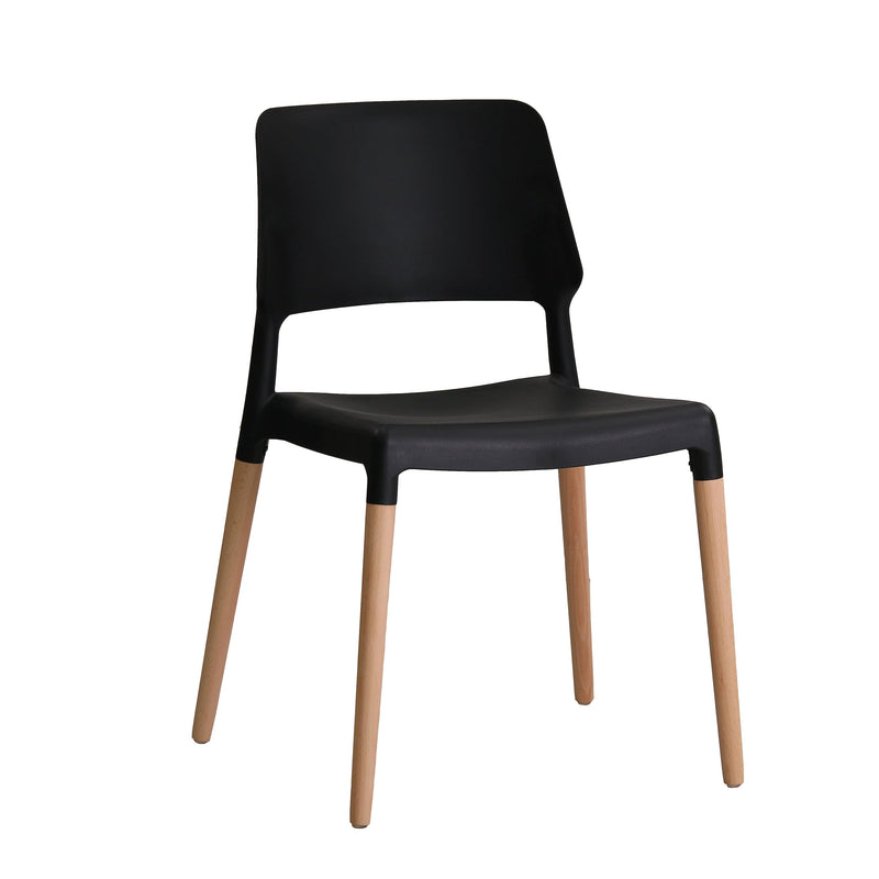 LPD Dining Chairs Riva Chair Black (Pack of 2) Bed Kings