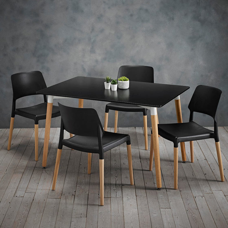 LPD Dining Chairs Riva Chair Black (Pack of 2) Bed Kings