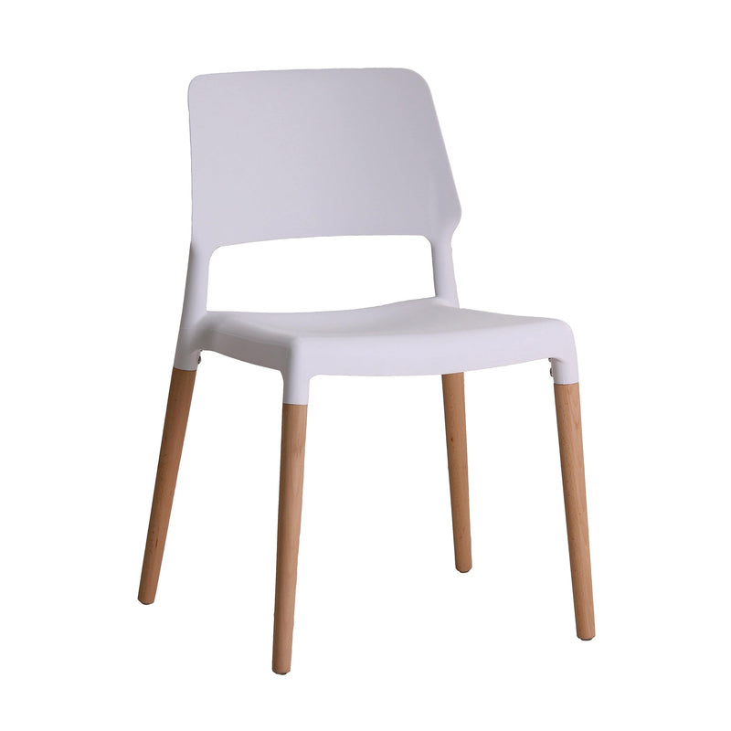 LPD Dining Chairs Riva Chair White (Pack of 2) Bed Kings