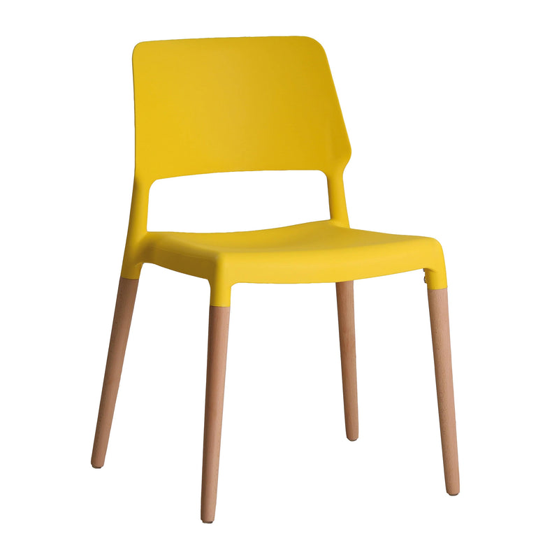 LPD Dining Chairs Riva Chair Yellow (Pack of 2) Bed Kings