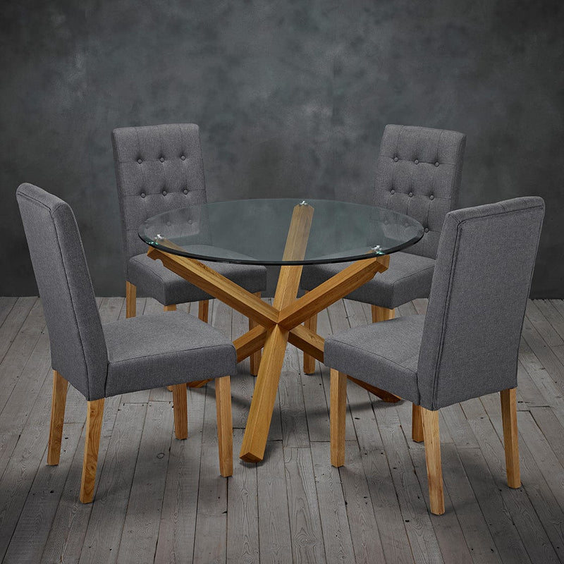 LPD Dining Chairs Roma Chair Grey (Pack of 2) Bed Kings