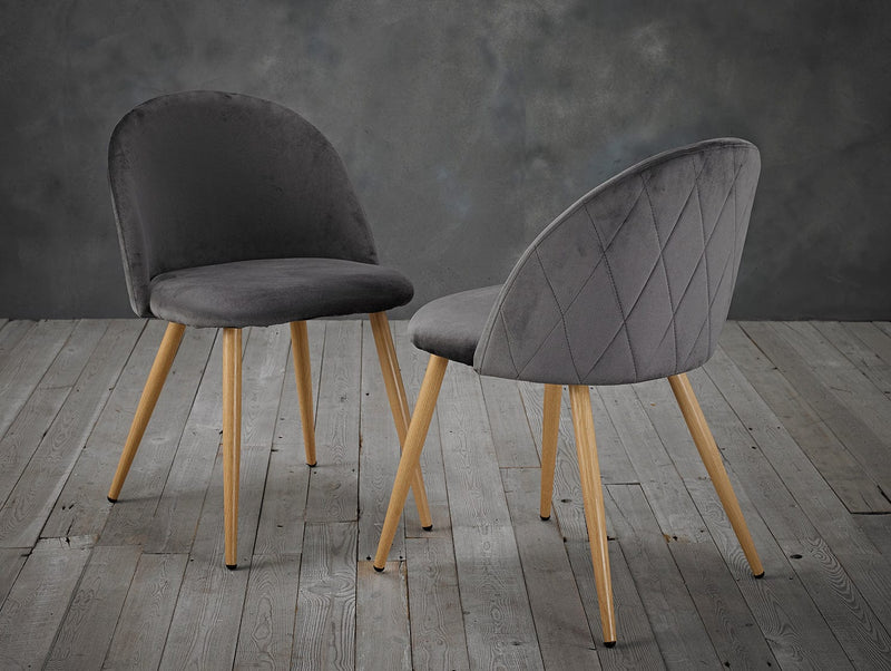 LPD Dining Chairs Venice Dining Chairs Grey (PK 2) Bed Kings