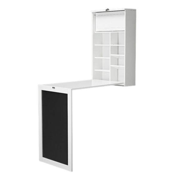 LPD Dining Set Arlo Foldaway Wall Desk and Breakfast Table White Bed Kings