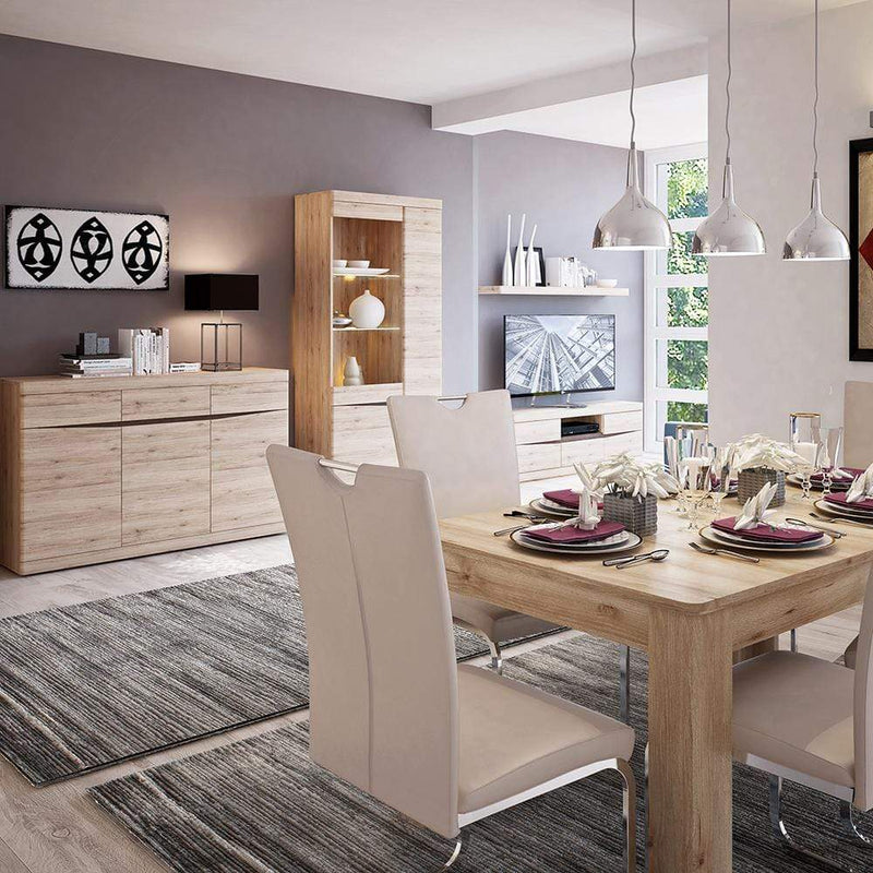 FTG Dining Table Kensington - Extending Dining Table - Oak Melamine Bed Kings