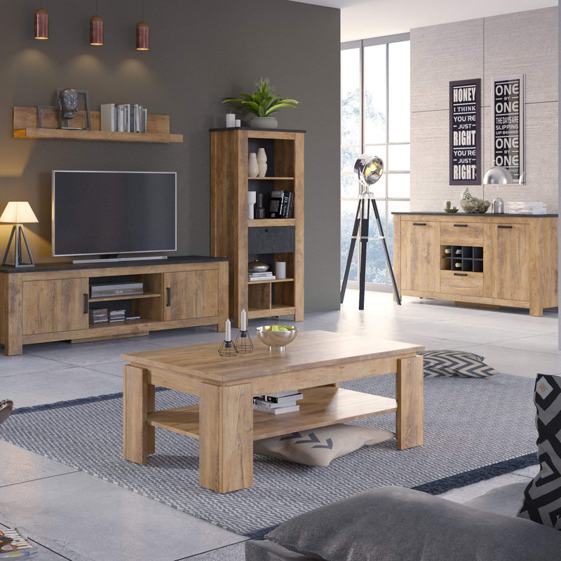 FTG Dining Table Rapallo - Rapallo extending dining table 160-200cm in Chestnut and Matera Grey Bed Kings