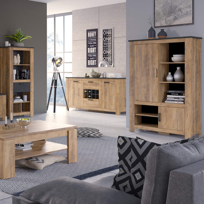 FTG Dining Table Rapallo - Rapallo extending dining table 160-200cm in Chestnut and Matera Grey Bed Kings