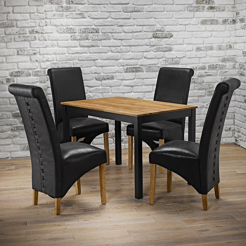 LPD Dining Table Copenhagen Dining Table Black Frame-Oiled Wood Bed Kings