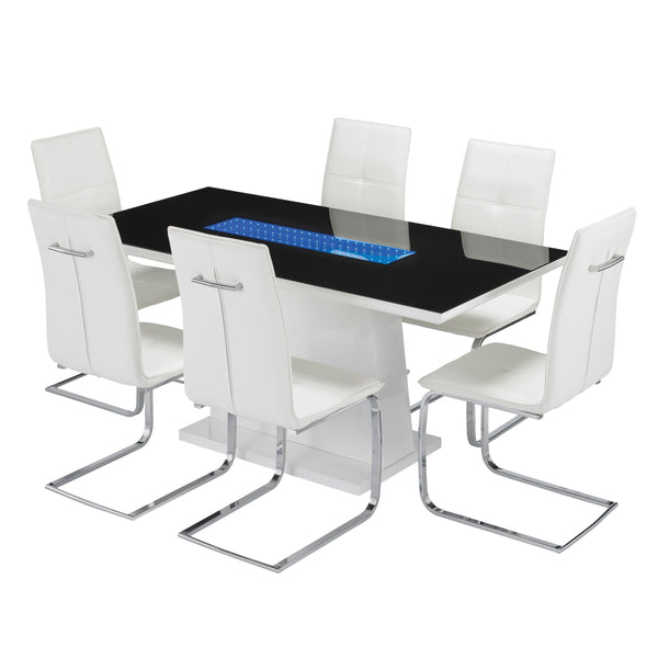 LPD Dining Table Matrix Dining Table White Bed Kings