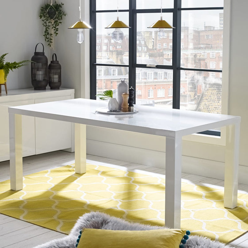 LPD Dining Table Monroe Puro Medium Dining Table White Bed Kings