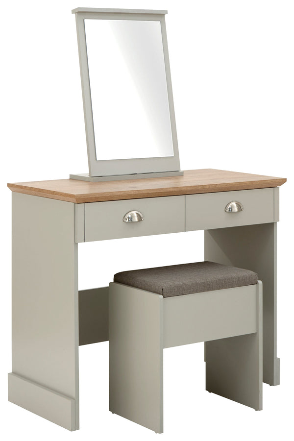 GFW Dressing Table Kendal Dressing Table With Stool Grey Bed Kings
