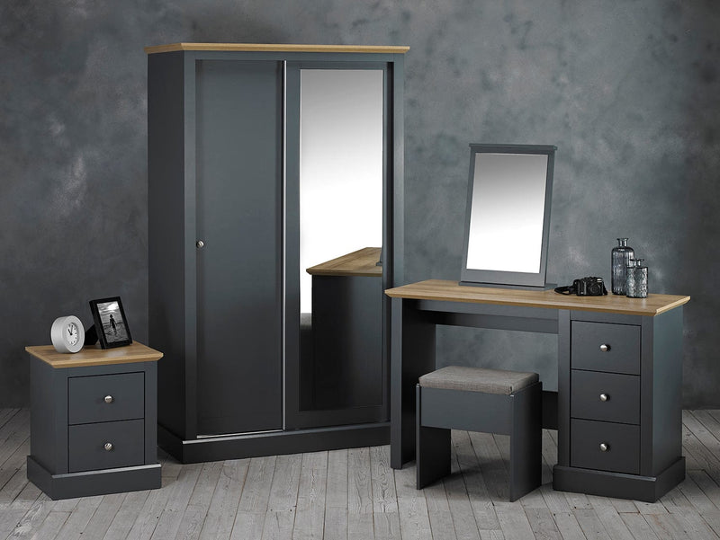 LPD Dressing Table Set Devon Dressing Table Set Charcoal Bed Kings