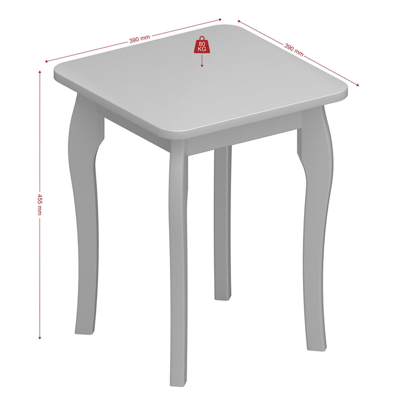 FTG Dressing Table Stool Baroque Stool Grey Bed Kings