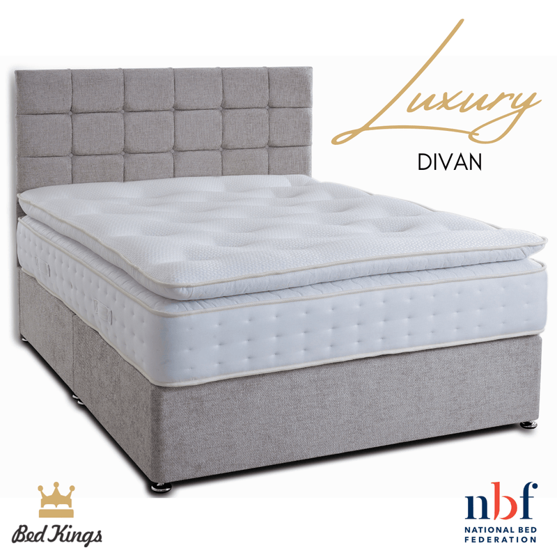 Bed Kings Fabric Bed Luxury Divan Base Bed Kings