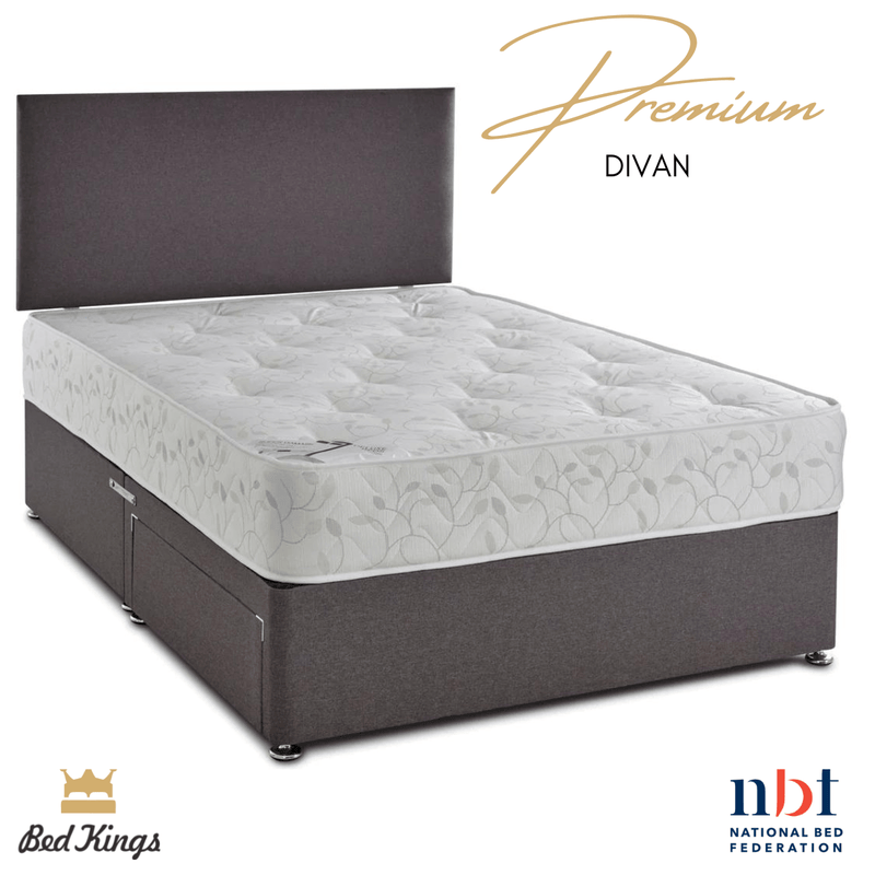 Bed Kings Fabric Bed Premium Divan Base Bed Kings