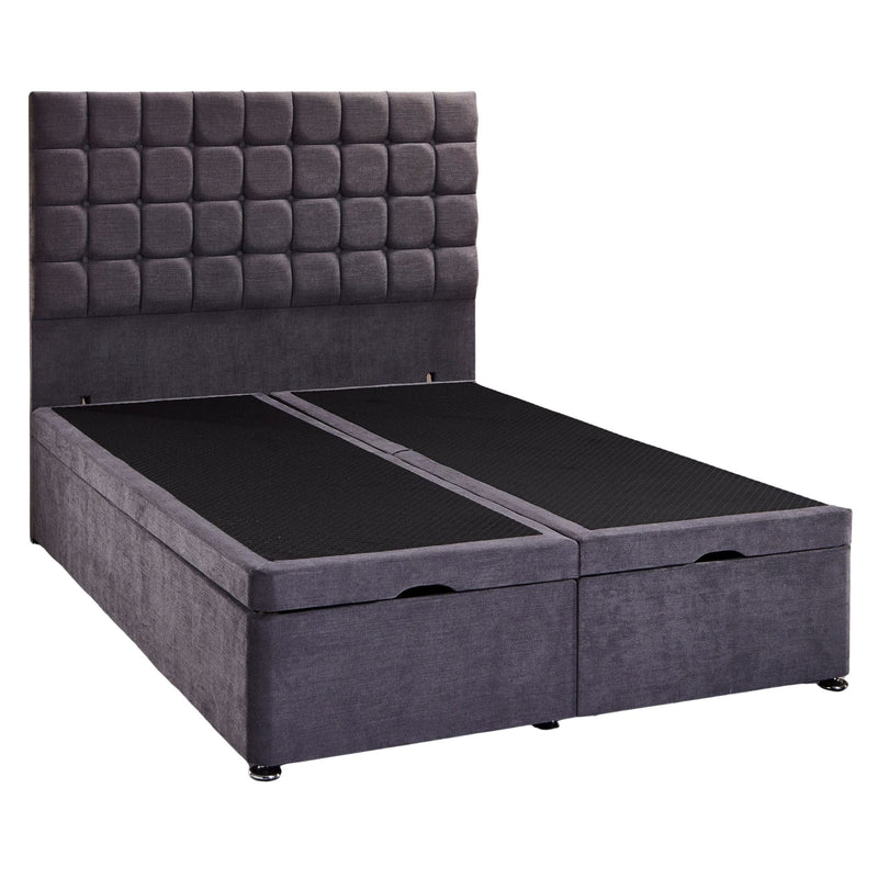 Bed Kings Fabric Bed Single 90cm 3ft Luxury Ottoman Divan Base (End Lift) Bed Kings