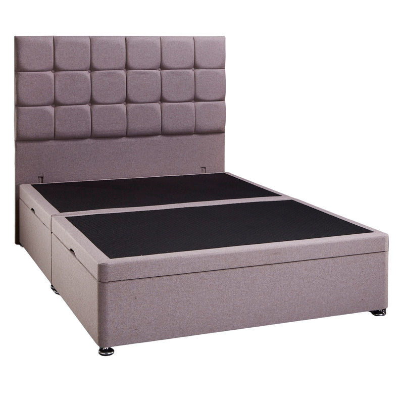 Bed Kings Fabric Bed Single 90cm 3ft Luxury Ottoman Divan Base (Side Lift) Bed Kings