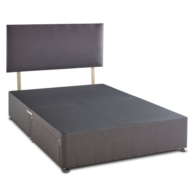 Bed Kings Fabric Bed Single 90cm 3ft Premium Divan Base Bed Kings