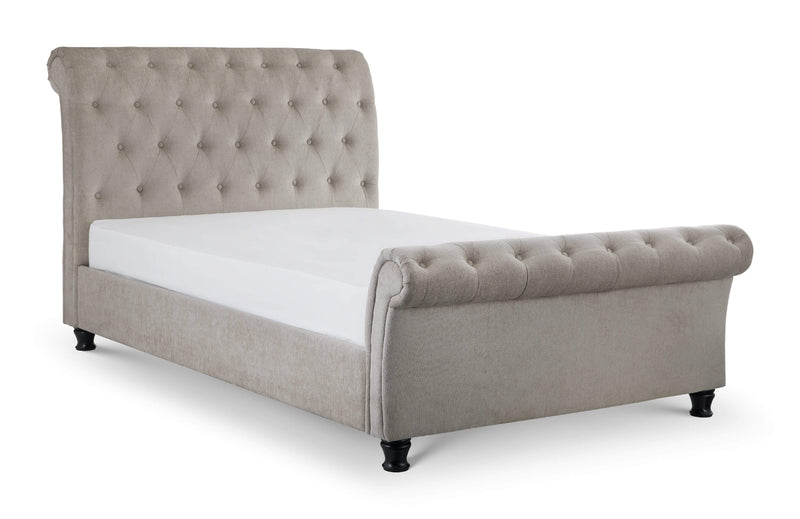 Julian Bowen Fabric Bed Ravello Fabric Bed - Fabric Beds - Mink Chenille Bed Kings