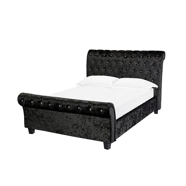 LPD Fabric Bed Isabella Black Bed Frame Bed Kings