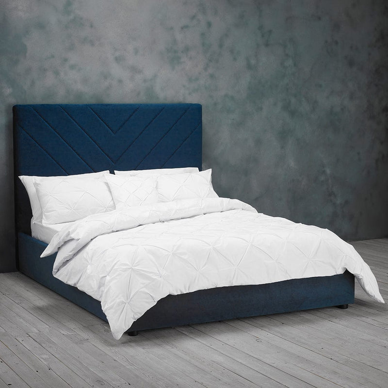 LPD Fabric Bed Islington Blue Bed Frame Bed Kings