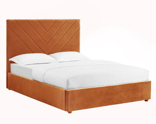 LPD Fabric Bed Islington Orange Bed Frame Bed Kings