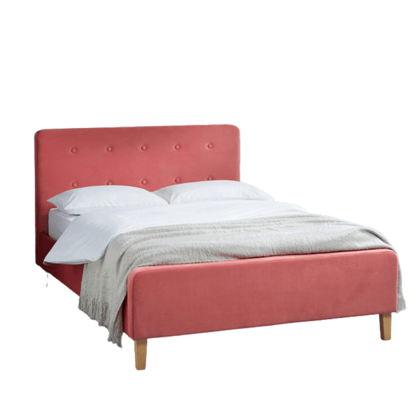 LPD Fabric Bed Pierre Coral Bed - From LPD Bed Kings