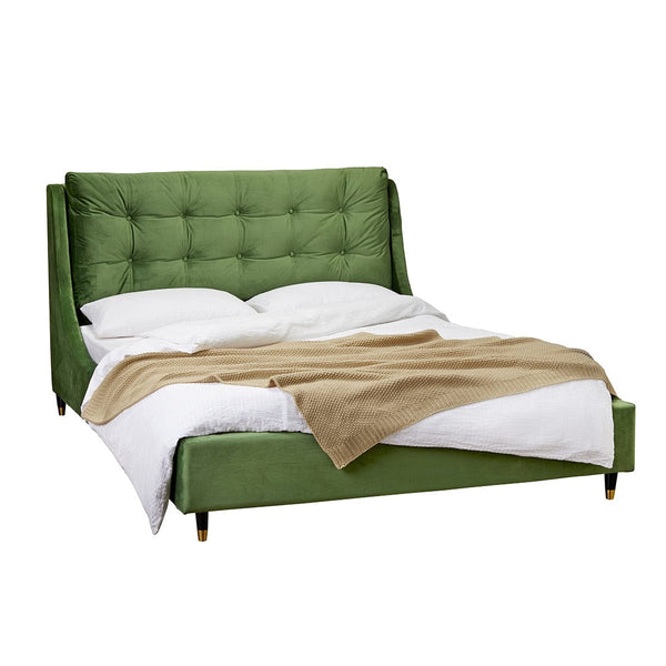 LPD Fabric Bed Sloane Bed - Green Bed Kings
