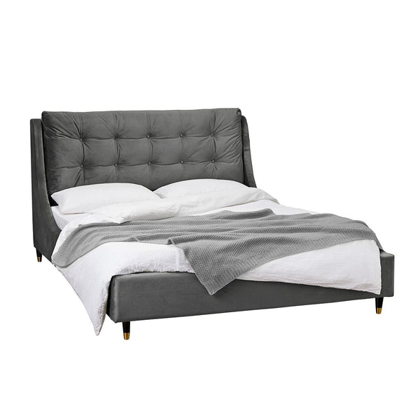 LPD Fabric Bed Sloane Bed - Grey Bed Kings