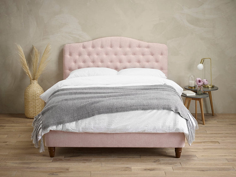 LPD Fabric Bed Sorrento Pink Bed Frame Bed Kings