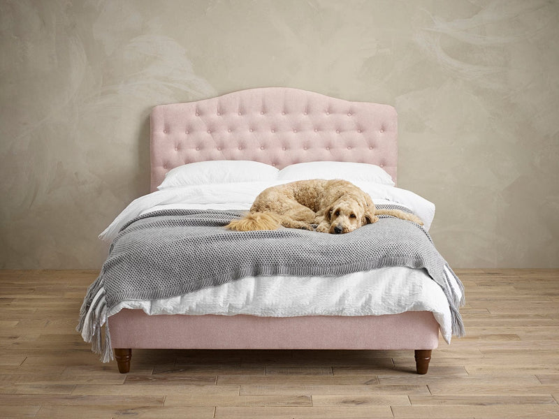 LPD Fabric Bed Sorrento Pink Bed Frame Bed Kings