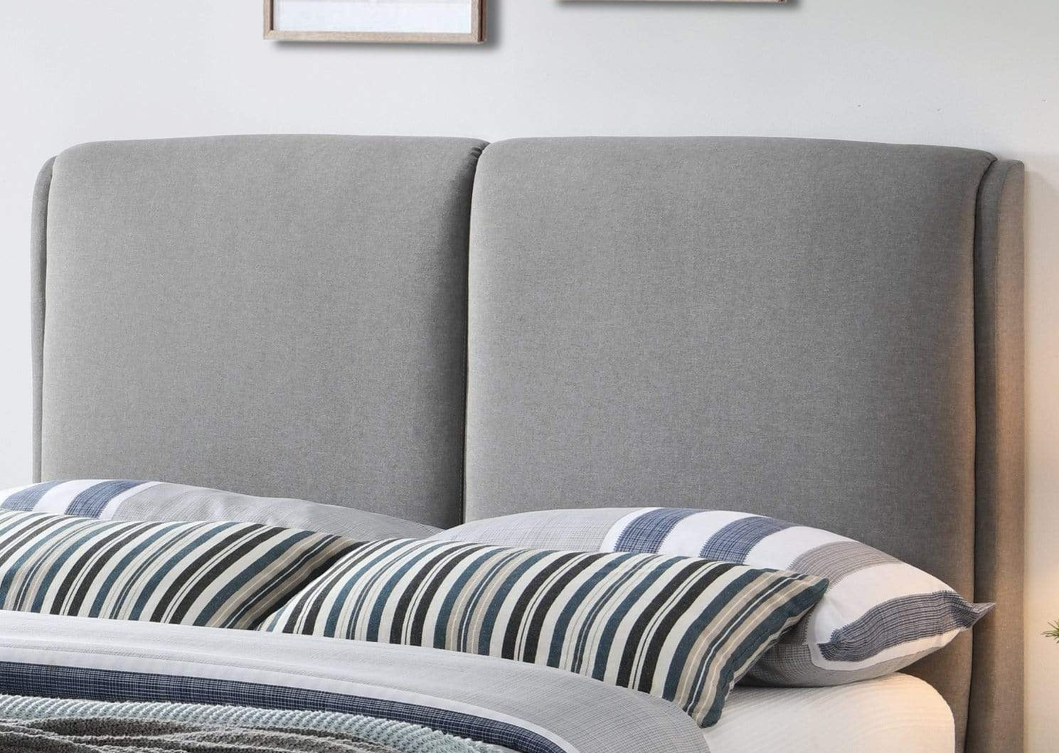 Oakland Bed Frame - Light Grey Fabric