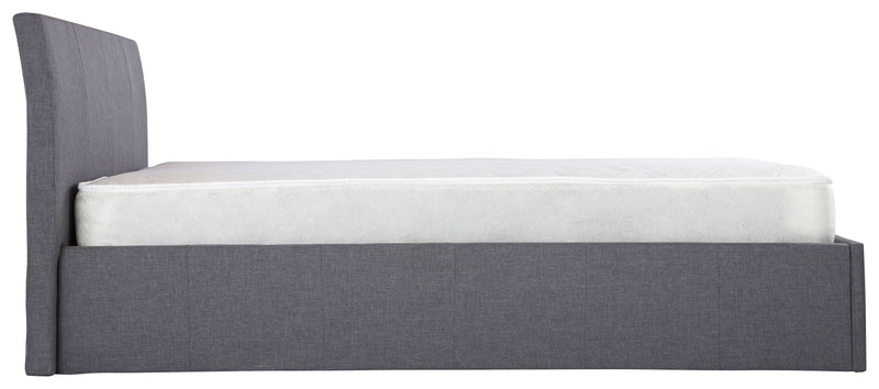 GFW Fabric Storage Bed Ascot Ottoman Bed Grey Fabric Bed Kings