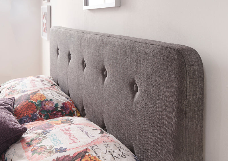 GFW Fabric Storage Bed Ashbourne Ottoman Bed Dark Grey Bed Kings