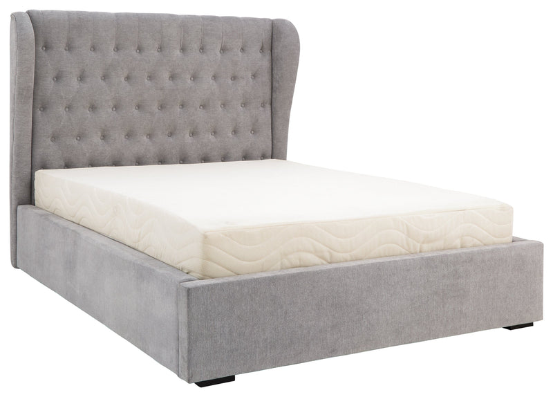 GFW Fabric Storage Bed Dakota Ottoman Bed With Solid Base Platinum Bed Kings