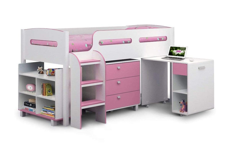 Julian Bowen CABIN BED Kimbo Pink Cabin Bed