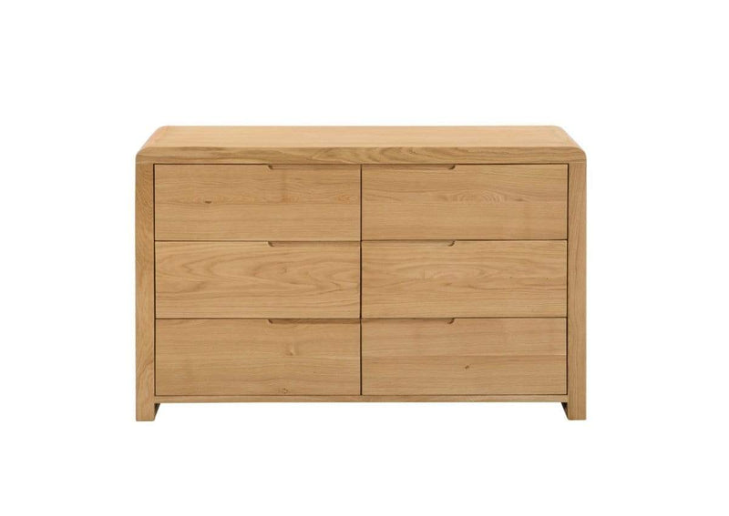 Julian Bowen Chest Of Drawers Curve 6 Drawer Wide Chest