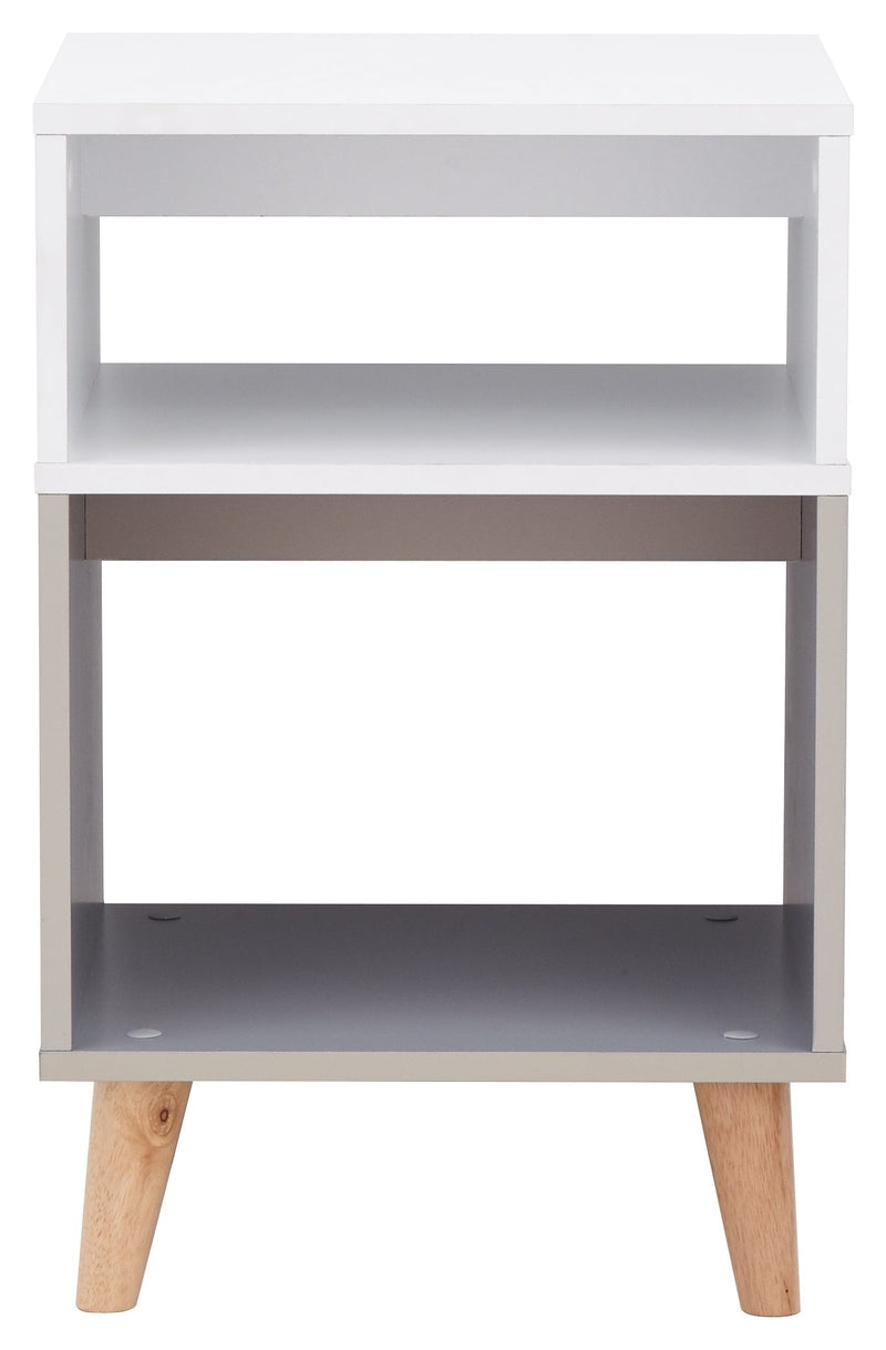 GFW Lamp Table Delta Lamp Table White/Grey Multi Bed Kings