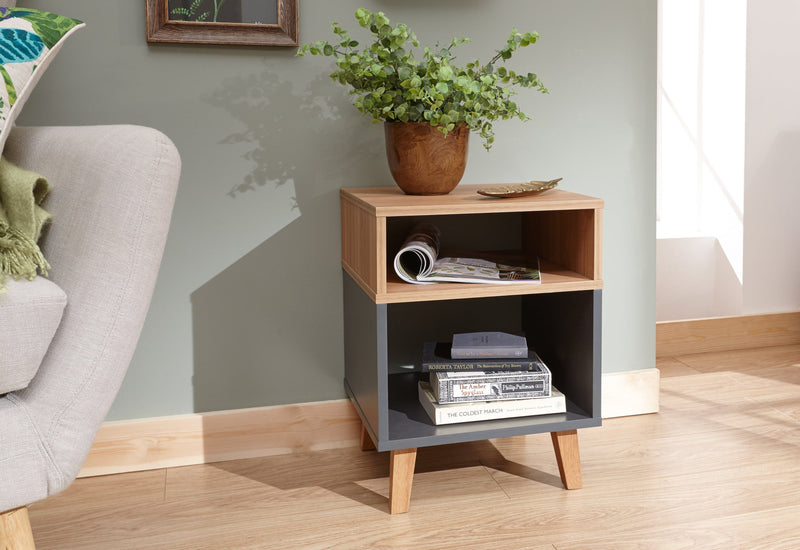 GFW Lamp Table Modena Lamp Table Grey Bed Kings