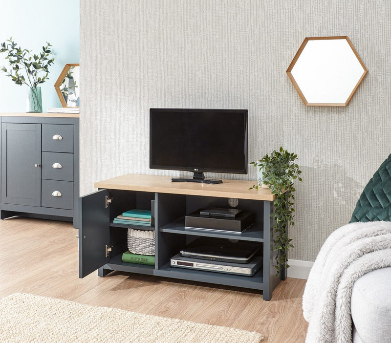 GFW Living Room Set Kendal Small 4 Piece Living Room Set - Slate Blue Bed Kings