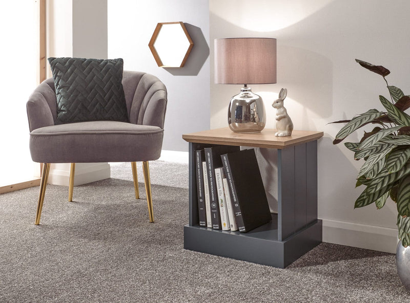 GFW Living Room Set Kendal Small 4 Piece Living Room Set - Slate Blue Bed Kings