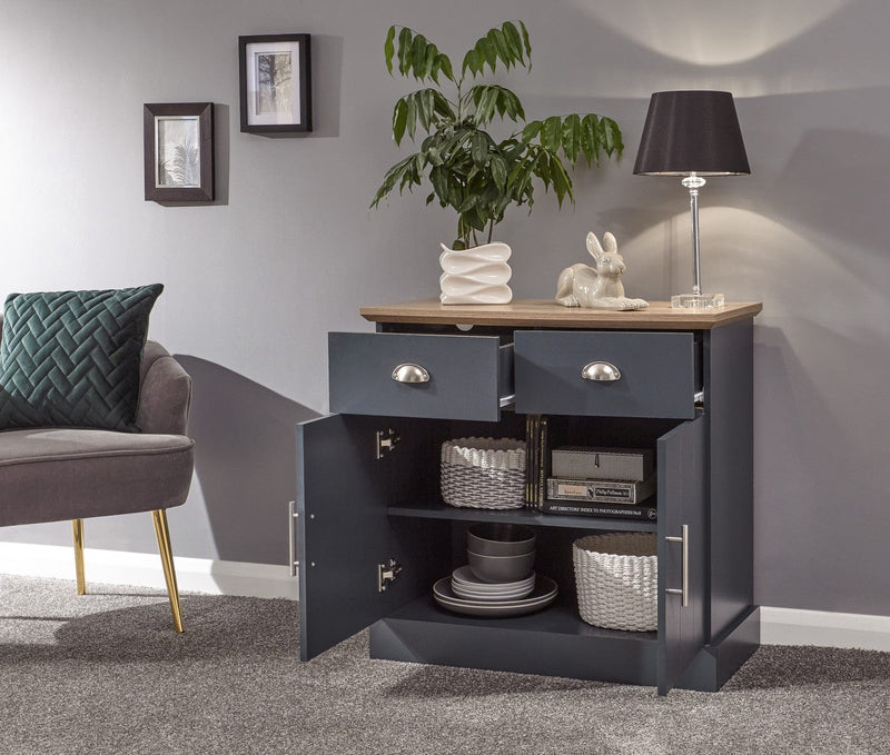 GFW Living Room Set Kendal Small 4 Piece Living Room Set - Slate Blue Bed Kings