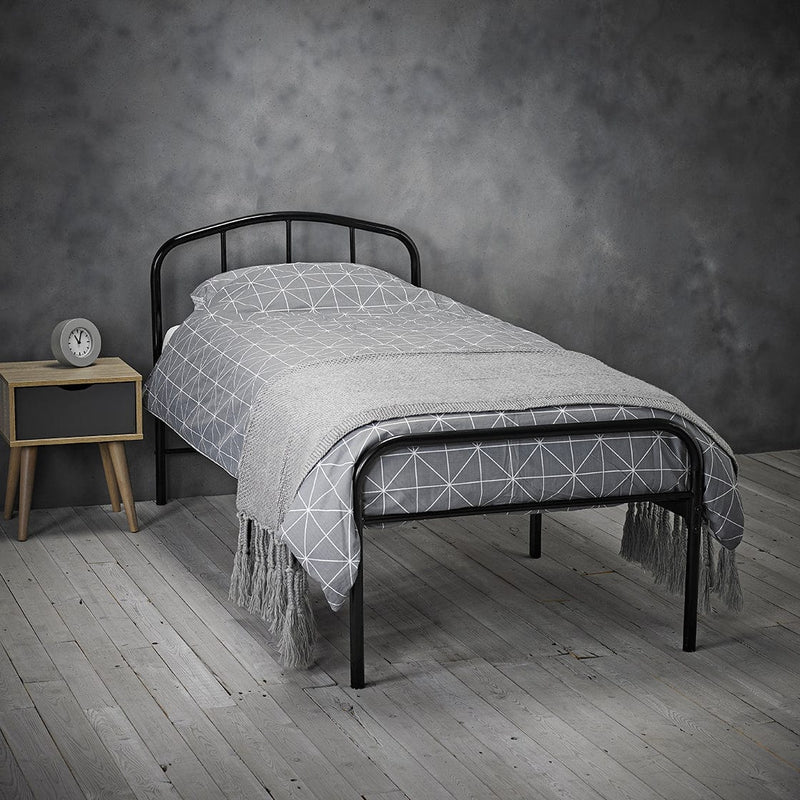 LPD Metal Bed Milton Black Bed Frame Bed Kings