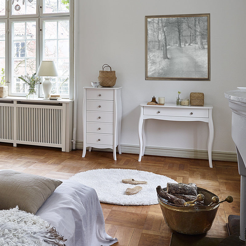FTG Mirror Baroque Mirror White Bed Kings