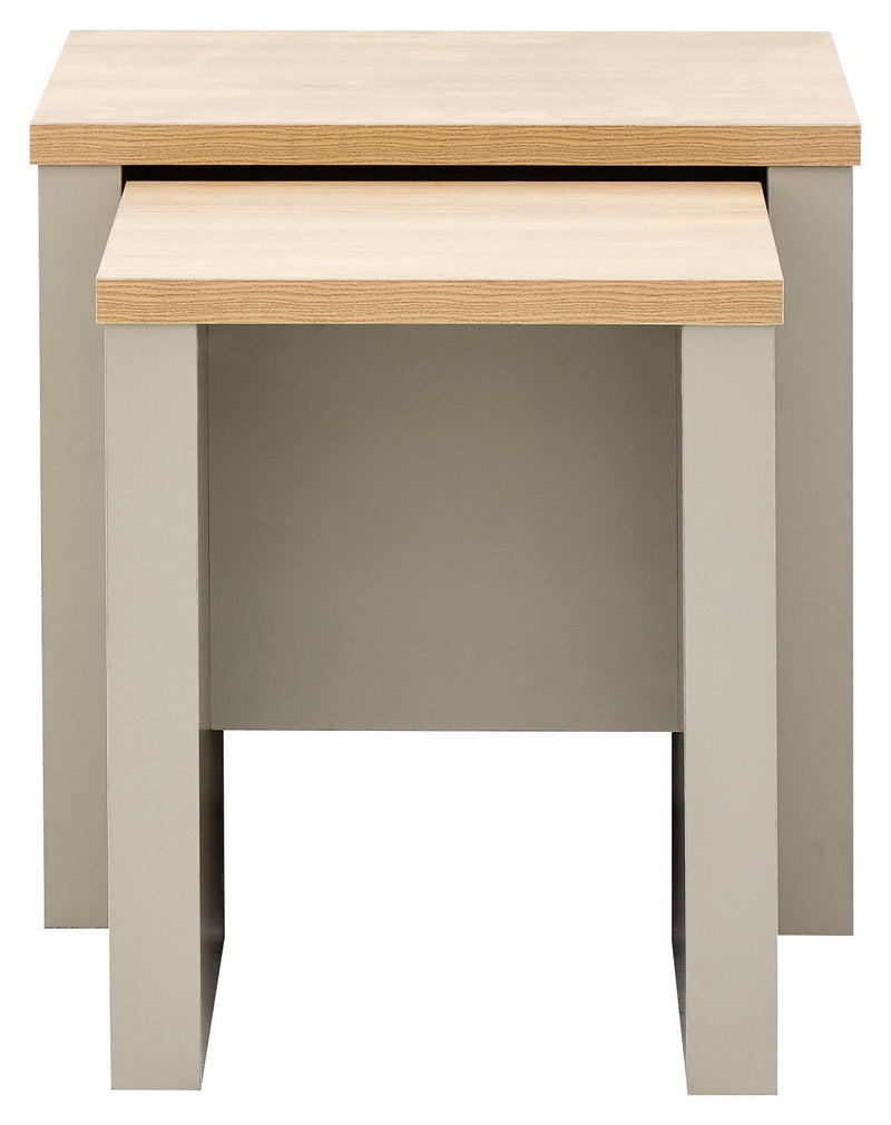 GFW Nest of Tables Lancaster Nesting Tables Grey Bed Kings