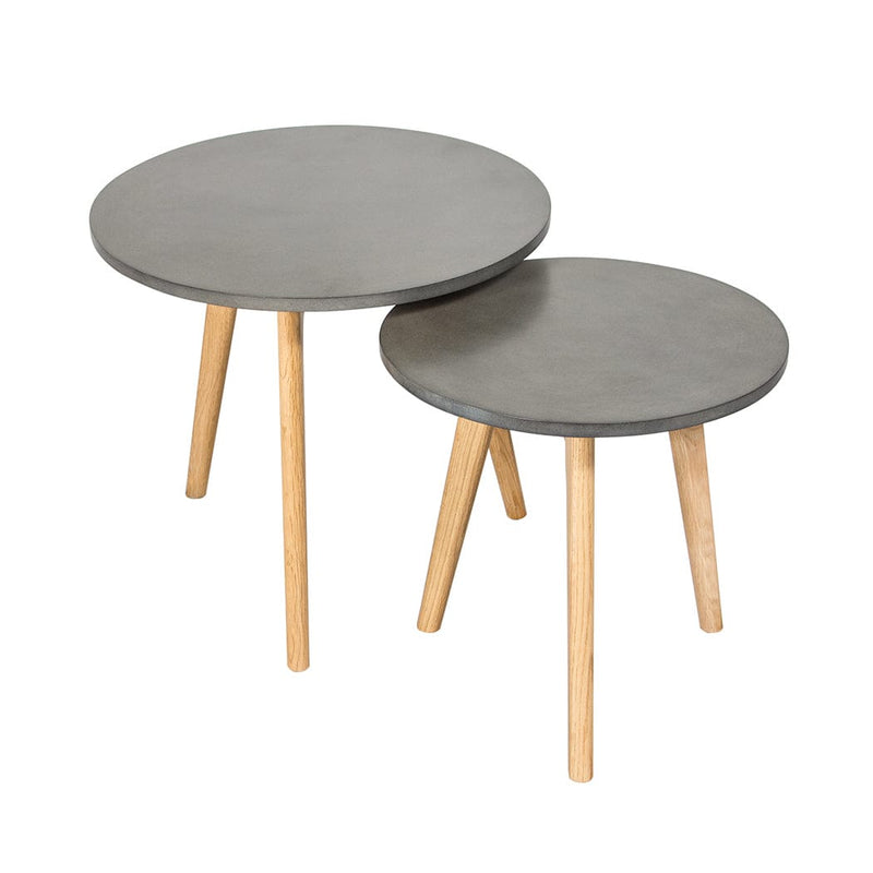 LPD Nest Of Tables Hex Nest Of 2 Concrete Effect Tables Bed Kings