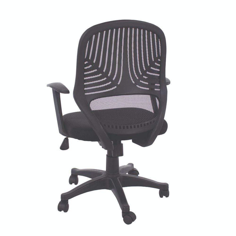 Core Products Office Chair Loft Home Office - Home Office Chair In Black Mesh Back, Black Fabric Seat & Black Base - Black Bed Kings