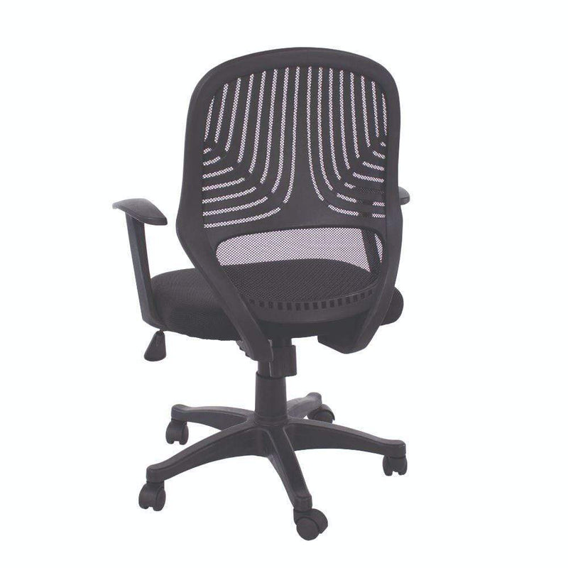 Core Products Office Chair Loft Home Office - Home Office Chair In Black Mesh Back, Black Fabric Seat & Black Base - Black Bed Kings