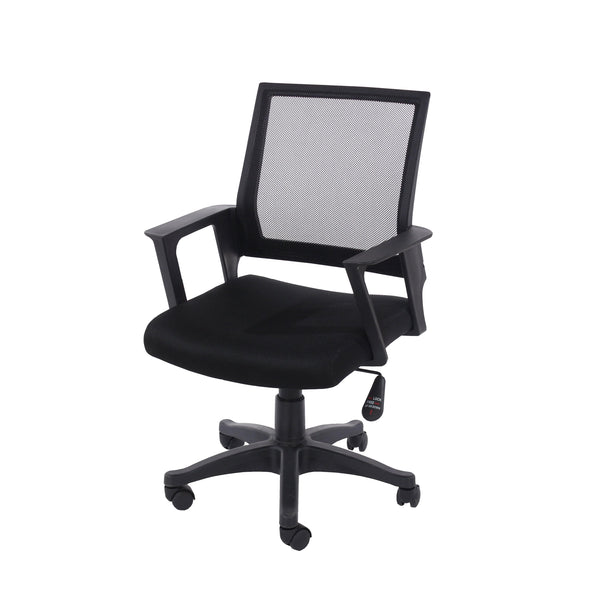 Core Products Office Chair Loft Home Office Home Office Chair In Black Mesh Back & Black Fabric Seat & Black Base  In Black Bed Kings