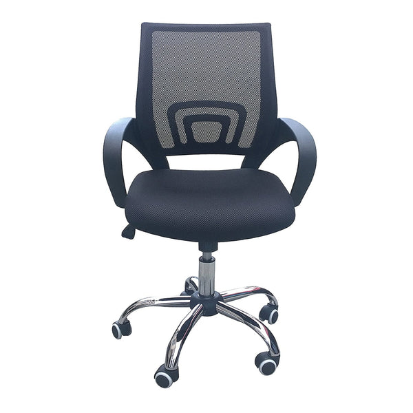 LPD Office Chair Tate Mesh Back Office Chair Black Bed Kings